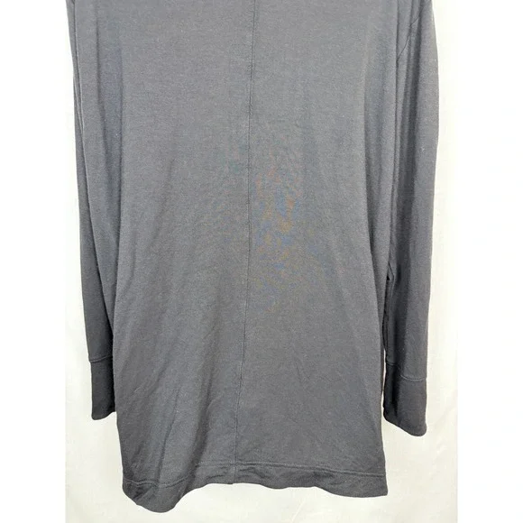 ATHLETA Size L Black Women Pranayama Wrap Open Front Stretch Soft Knit Cardigan - Picture 11 of 15